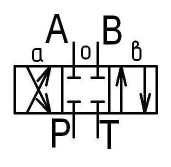 Схема принципиальная гидрораспределителя РМР 10.3