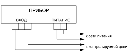 Схема подключения вольтметра ЦВ0204 без интерфейса